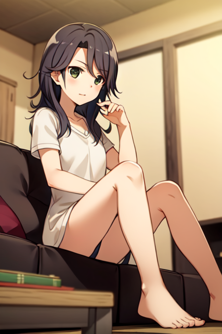 watanabesan, casual, sitting, living room