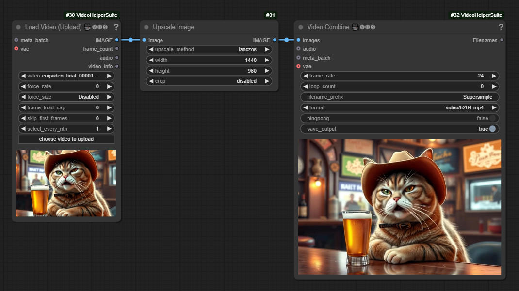 Video upscaling in ComfyUI