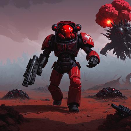 Grimdark Human Heavy Armor Suit - Grimdark 40,000 Grimdark HAS SDXL