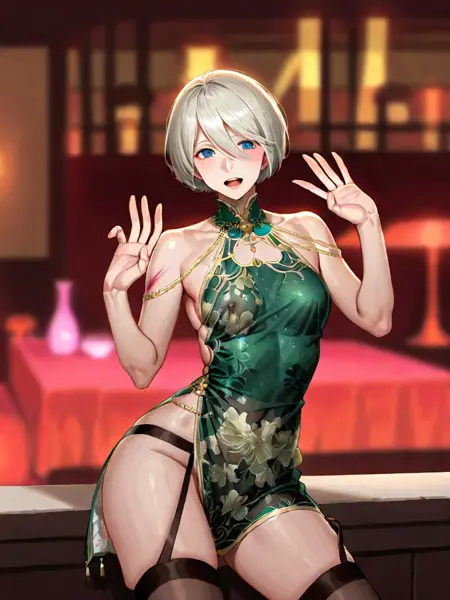 Green Temptation: Chinese Dress