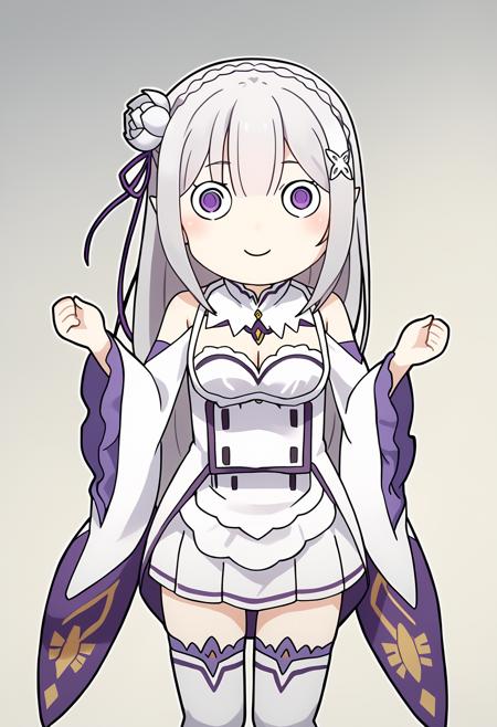 shiteri, looking at viewer, smile, closed mouth, chibi, wide-eyed, solid circle eyes, outstretched arms, meme, hair between eyes, black eyes, simple background, white background, shiderp, half-closed eyes, smug, chibi,  meme,portrait, closed mouth, blush, smile,  hair between eyes, black eyes,  simple background, white background, 