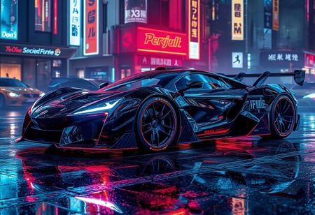 Cyberpunk hypercar