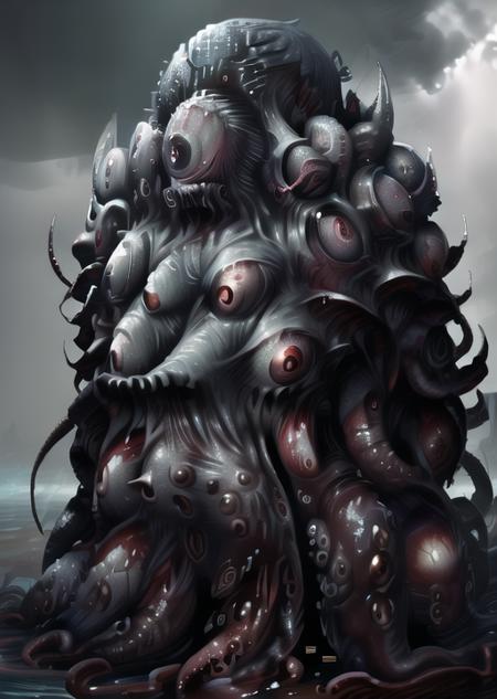 beach, nigth,horror (theme), water,fishnets, multiple boys, multiple eyes, red eyes,tentacle sex, mature male, mature female,