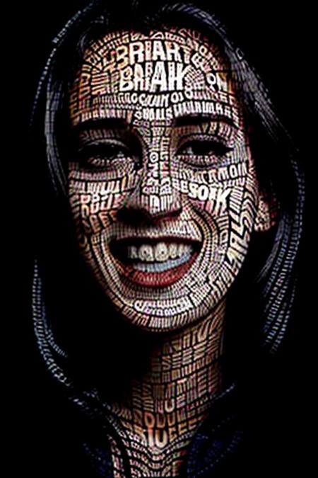 tp art,instagram photo, closeup face photo of 23 y.o Chloe in black sweater, cleavage, pale skin, (smile:0.4), hard shadows, dark background, terrified shouting mouth open