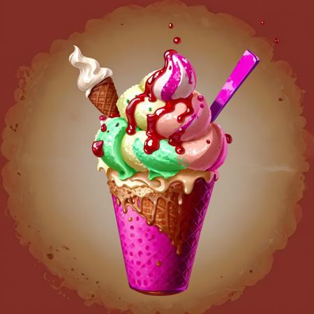 icecream, stylized foods, art by fod5tle <lora:stylized foods-000020:0.6>