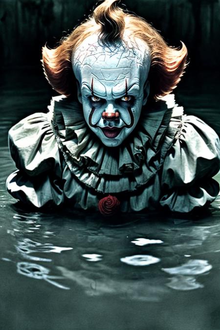 pennywise in water<lora:pennywise-000006:1>