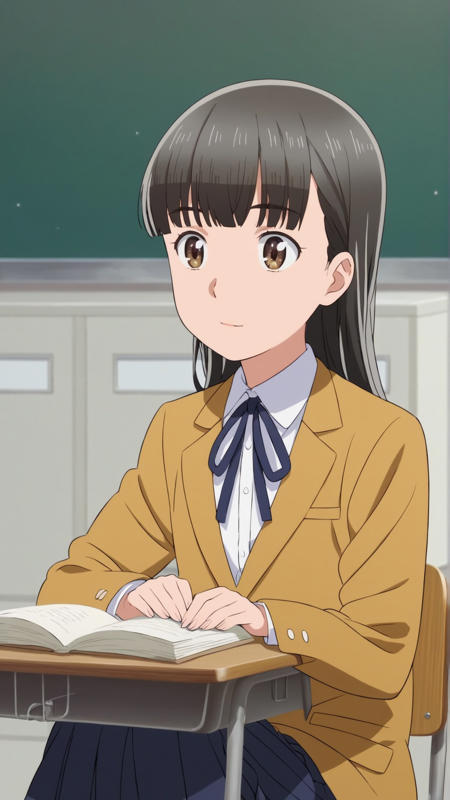 hitomi_mishima hitomi_mishima, an anime girl,  1girl, solo, long hair, black hair, sitting, school uniform, indoors, desk, classroom, school desk, hitomi_mishima, an anime girl,  1girl, solo, long hair, bangs, shirt, black hair, jacket, upper body,blazer, phone, cellphone, hitomi_mishima, an anime girl,  1girl, solo, long hair, looking at viewer, smile, open mouth, bangs, shirt, black hair, bow, brown eyes, hair bow, hairband, necktie, vest, red bow, cup, bottle, black necktie, alcohol, drinking glass, wine glass, bar (place), counter, bartender hitomi_mishima, an anime girl,  1girl, solo, long hair, looking at viewer, smile, open mouth, bangs, black hair, bow, brown eyes, hair bow, outdoors, sky, day, cloud, red bow, grass, overalls,