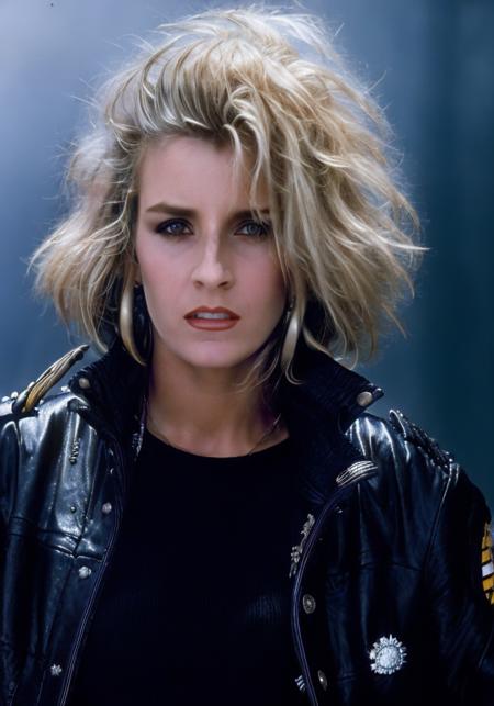 sara dallin 1980s, (sharp focus:1.2), photo, attractive young woman, (beautiful face:1.1), detailed eyes, luscious lips, (winged eyeliner:0.85), (tight body:1.2), wearing (jacket:1.2) at a (shop:1.2). (moody lighting:1.2), depth of field, bokeh, 4K, HDR. by (James C. Christensen:1.2|Jeremy Lipking:1.1).