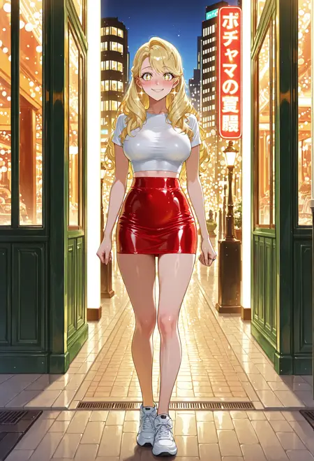 High-waisted Red Bodycon Mini Skirt