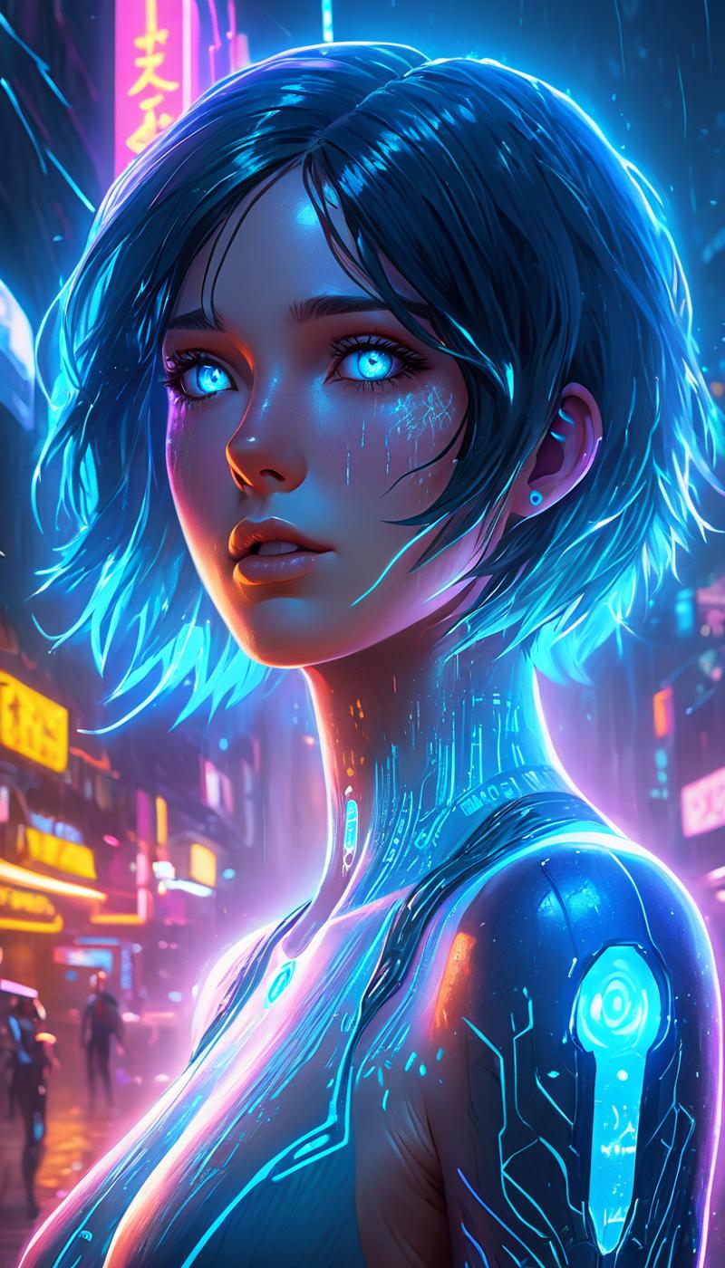 Cortana [Halo] LoRA SD1.5 & SDXL1.0 image by Hevok