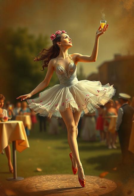 italian brainrot meme, ballerina cappuccina