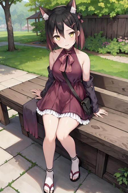 (masterpiece, best quality), 1girl, nature
<lora:joiVR_v3:0.7>, vr-joi, cat ears, bare shoulders, sandals, shoulder bag