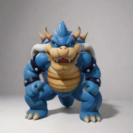 Bowser painted in blue, realistic <lora:Bowser-cai:1> <lora:LCMSDXL:1>