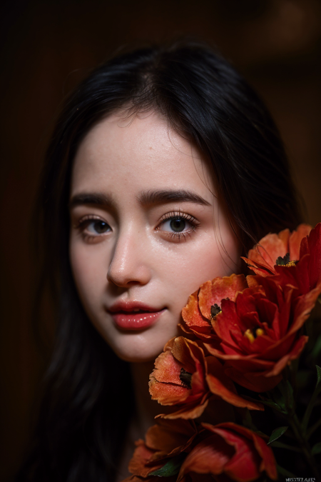 best quality, masterpiece, (photorealistic:1.4), Close up, 1 girl, Princess, upper body, Medieval, flowers around, forest background, sweet girl, IDOL, moon, -- Face Details:1.7 -- <lora:MoosMST3:1> <lora:Rokki-01:1>