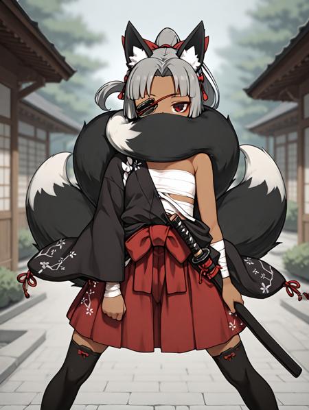 Four-Tailed Samurai Izuna - Monster Girl Quest!/Monmusu Quest! - Illustrious v1.0 Illustrious