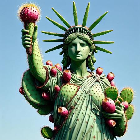 Statue of liberty <lora:Prickly Pear Style v1:1>, Prickly Pear Style,