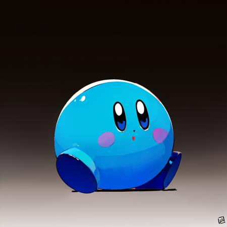 Highly detailed, High Quality, Masterpiece, blue Kirby, <lora:Kirby:0.9>