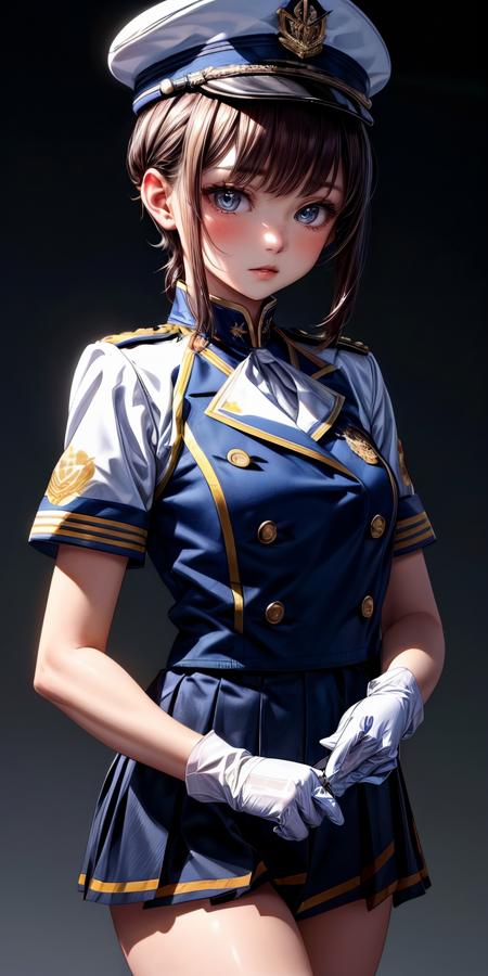  jyojifuku, marching, hat, skirt,uniform white gloves white footwear,boots
