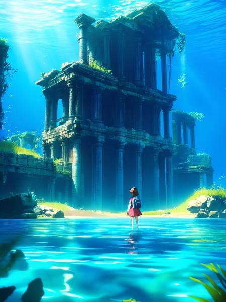 1girl , Sunken Ruins, anime, best quality