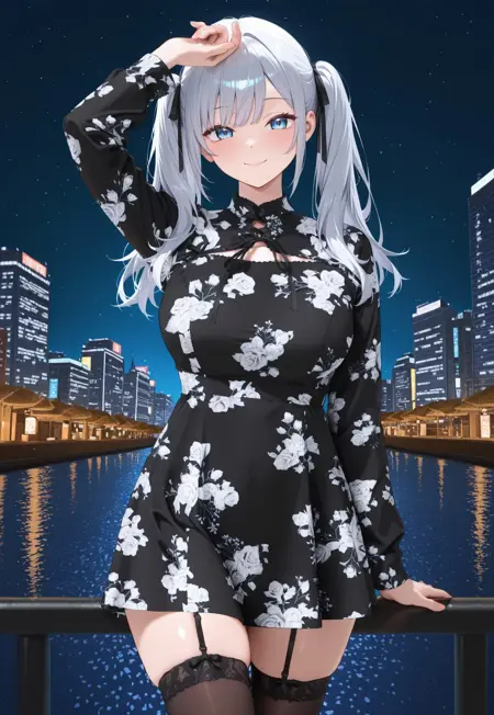 floral pattern mini dress  地雷系 花柄ワンピース