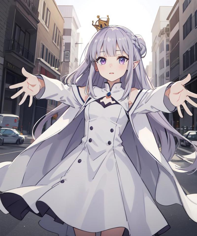 anime girl with silver hair and purple eyes