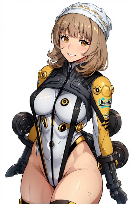 srw_catalina yellow long sleeves, large breasts, leotard, pilot suit, suspenders