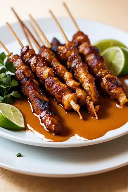 Sate Ayam (Chicken Satay) - Indonesia Dishes