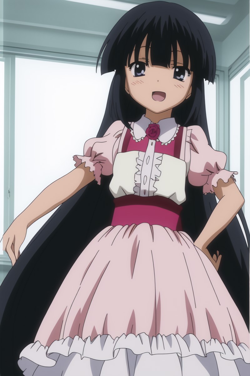 <lora:KodomoNoJikan_kagami kuro:0.7> kagami kuro, pink dress, 8k, masterpiece, absurdres, anime,