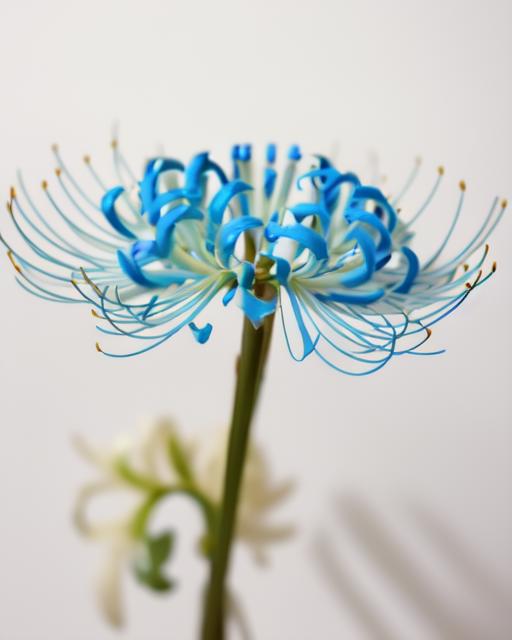 white and blue Spider lily image by Liquidn2