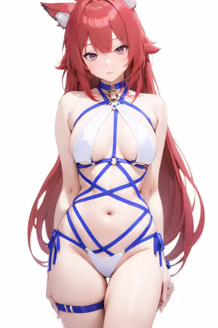 蓝色绑带比基尼-(cosplay)(情趣制服)blue strappy bikini - (cosplay) (sexy uniform)