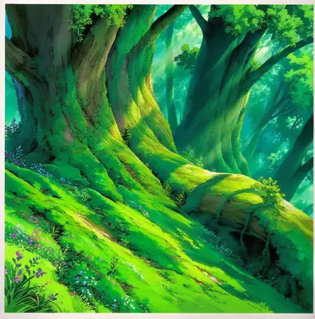 Ghibli studio background scenery