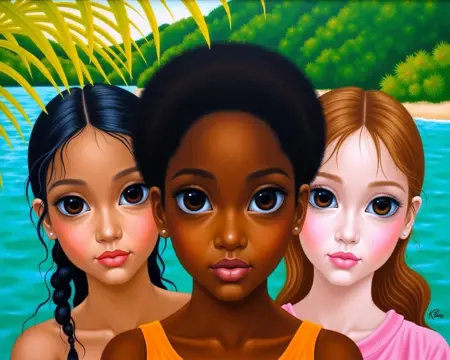 Big eyes (Margaret Keane style)