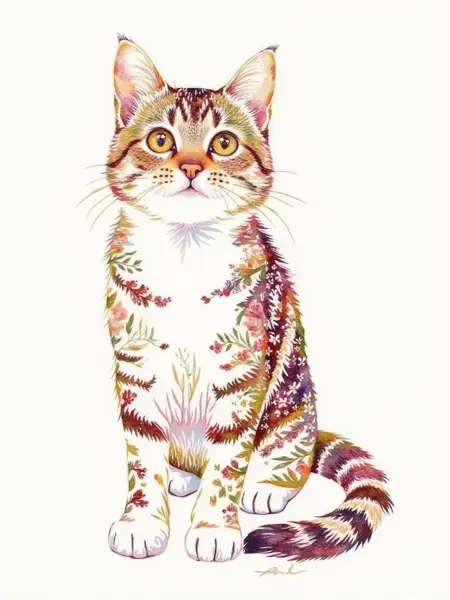 Flora and Fauna in a textured | Art style