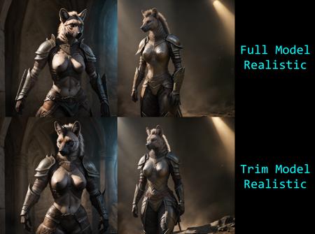 real e621, photorealistic, masterpiece, female striped hyena, standing, wearing armor, slim body, bright lighting,