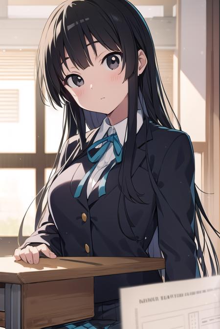 mioakiyama, <lyco:mioakiyama-LYCORIStest:1>,
mio akiyama, (black eyes:1.5), black hair, long hair,
BREAK sakuragaoka high school uniform, school uniform, uniform,
BREAK looking at viewer,
BREAK indoors, classroom,
BREAK <lora:GoodHands-vanilla:1>, (masterpiece:1.2), best quality, high resolution, unity 8k wallpaper, (illustration:0.8), (beautiful detailed eyes:1.6), extremely detailed face, perfect lighting, extremely detailed CG, (perfect hands, perfect anatomy),