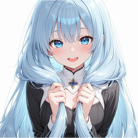 Civitai 髪掴み（長髪専用）/ one’s own hair with the hand.( long hair only) v1.0