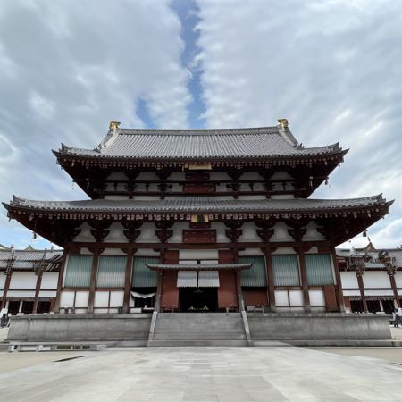 (masterpiece),(high quality), best quality, real,(realistic), super detailed, (full detail),(4k),8k,no humans, scenery, outdoors, sky, cloud, architecture, day, east asian architecture, tree, shrine, blue sky, building, stairs, cloudy sky, lantern <lora:XSArchi_118:1>