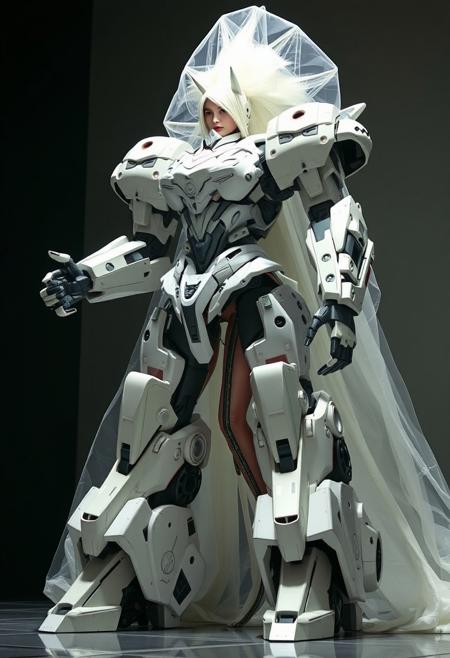 Sexy Mecha Bride, a giant piloted mech-suit in the form of a Bride, with a bride inside, piloting the mecha...