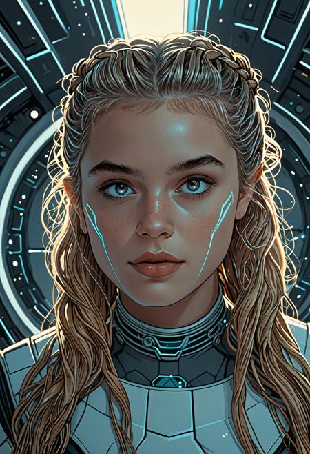 comic <lora:Beeple_retrofuturism-000005:1>,Beeple style,retrofuturism,<lora:Alice Prin OC-000005:1>,Alice Prin,1girl, . graphic illustration, comic art, graphic novel art, vibrant, highly detailed