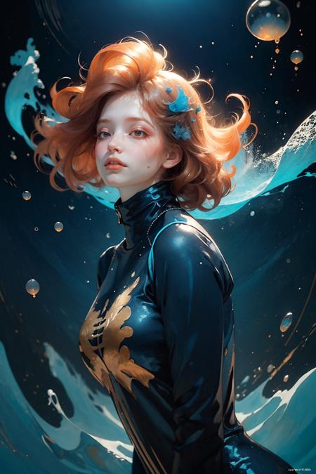 ((blue and navy color tone:1.3)) 1girl, solo,jellyfish filling up the ocean, millions of jellyfish, a girl swimming in the deep ocean surrounded by jellyfish, ((jellyfish)), deep black ocean,under the sea,(photorealistic:1.4), official art, unity 8k wallpaper, ultra detailed, beautiful and aesthetic, masterpiece,best quality, (dynamic angle:1.4), glowing skin, (floating colorful sparkles:1) the most beautiful form of chaos, elegant, a brutalist designed, vivid colours, romanticism, ultra wide angle,   <lora:katyasitakv1:1> katyasitak <lora:Dreamwave v2.5_8200:1> dreamwave, aesthetic