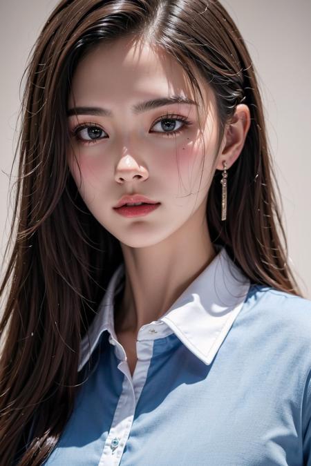 (masterpiece, top quality, best quality,aesthetics:1.2),ultra-detailed,1 girl,long hair,close up,<lora:Again_Girl_A8_A:0.7>,(collared shirt:1.4),