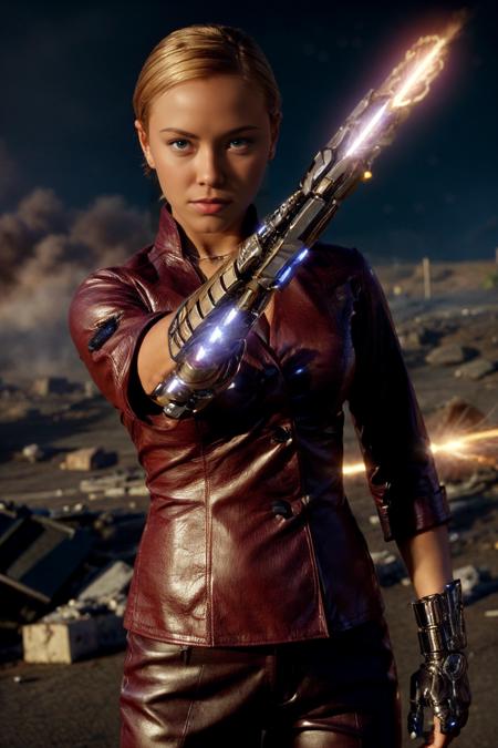 masterpiece, best quality, cinematic, volumetric lighting, very detailed, high resolution, sharp, sharp image, 4k, 8k, 35 mm,
<lora:T-X_KristannaLoken_smf_lora_v01-000004:0.9>, 1girl, t-x7erm1nat0r-smf, bodysuit, arm cannon, cyborg arm, energy, electricity, energy around, fire, ruined city, realistic, solo, jewelry, short hair, blonde hair, explosions,
<lora:add_detail:0.3>