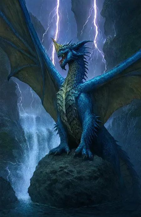 D&D Blue Chromatic Dragon - Illustrious
