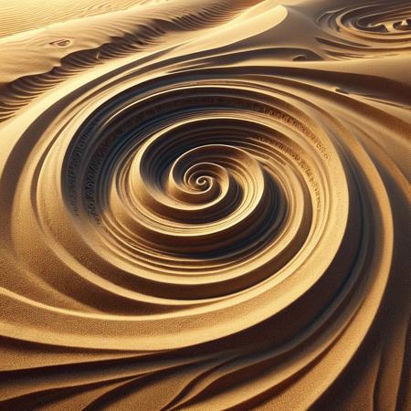 lazypos, Ultrarealistic, sharp focus, Raytracing, Ultra detailed, ancient city half-buried in sand, sandswirl, swirling sand, evening