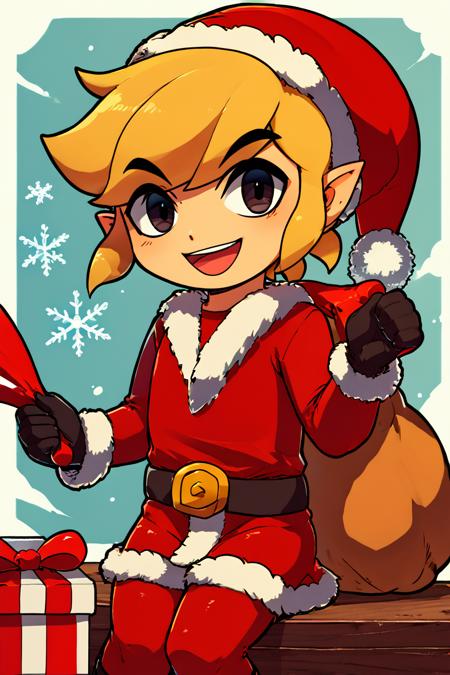 Santa Link! Toon Link - Multiple Outfits (The Legend Of Zelda: Wind Waker) [Pony & SD1.5] Pony