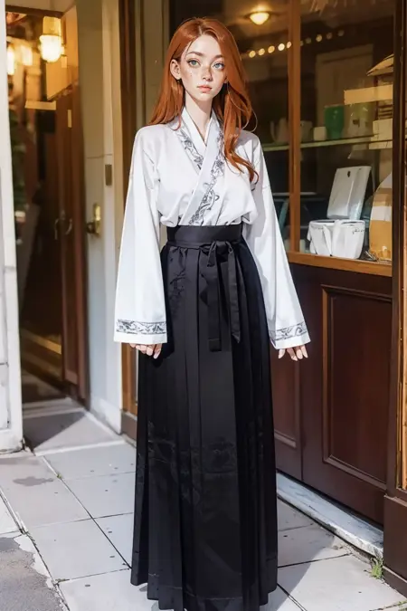 Everyday Ming-styled Women's Shirt & Horse Face Skirt