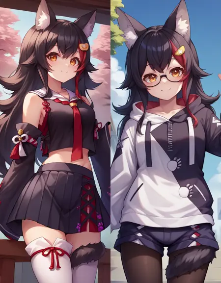Ookami Mio [PonyXL] 7 outfits (Hololive)