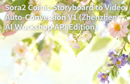 Sora2 Comic Storyboard to Video Auto-Conversion V1 (Zhenzhen AI Workshop API Edition) v1.0