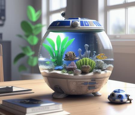 swthings artstyle fishtank <lora:LoRA - Star Wars Things - (Trigger is StarwarsThings Artstyle) - v1:1>