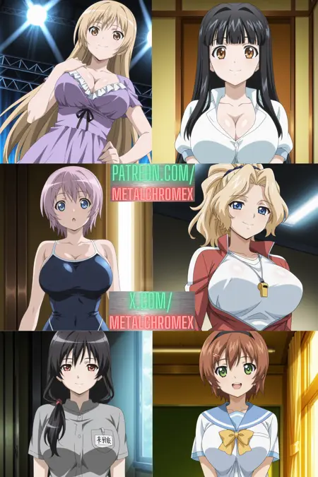 All Six Rin x Sen and Ran-Sem girls in one model (Riko Ichinose, Anna Ichinose, Urara Ebihara, Asuka Okita, Kaori Sakaki, Kaho Mizushima) - Commission!